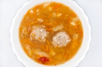 Овощной суп с фрикадельками из мяса индейки 300 г